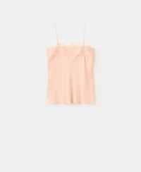 Mango Women's Lace Trim Top