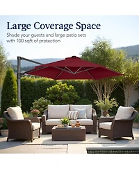 Best Choice Products 10ft 360° Rotating Cantilever Offset Hanging Patio Umbrella