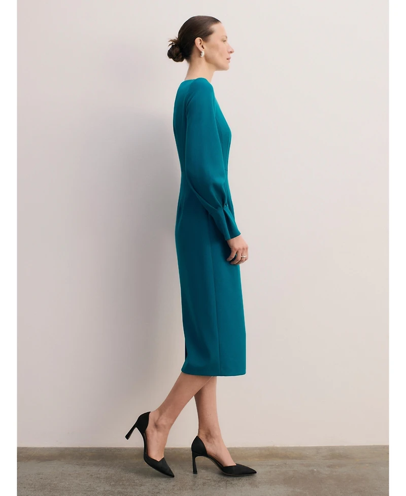 The Fold Women's Aubrey Sculpt Crepe Dress