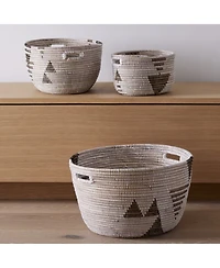 Mbare, Oval Storage Basket Graphic Print - Set of 3