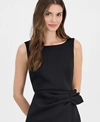 Anne Klein Women's Sleeveless Overlay Scuba Sheath Dress