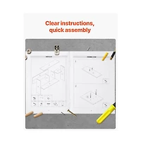 Sugift 1 Tier Wood Desktop Bookshelf Office Organizer
