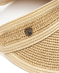 Vince Camuto Rollup Tweed Straw Visor Hat