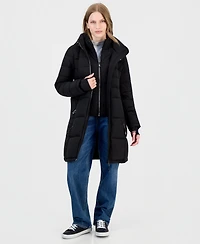 Tommy Hilfiger Women's Hooded Puffer Bibbed Coat, Created for Macy's