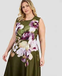 Anne Klein Plus-Size Printed Scuba A-Line Dress