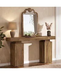 Tribesigns 63-Inch Long Console Table, Farmhouse Entryway Table Behind Couch, Accent Furniture for Living Room, Entrance