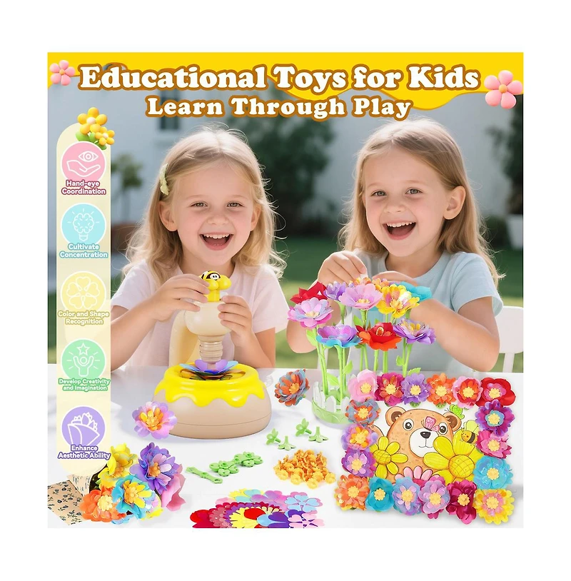 Bruce & Shark Diy Flower Craft Kit - Make 30+ Bouquets with Storage Box