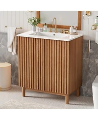 Sillysis Solid Wood Legs, Soft-Close Doors, Adjustable Shelf