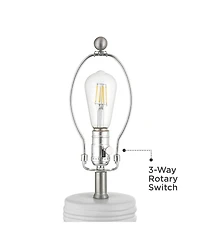 360 Lighting Contours High Modern White Ceramic Table Lamp with Dimmer