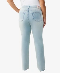 True Religion Plus Billie Mid-Rise Straight Big T Jeans
