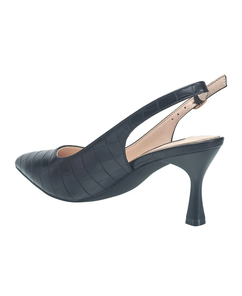 French Connection Womens Brenna Croco Heel