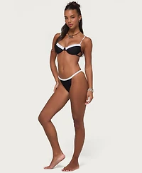Edikted Women's Atalia Contrast Cupped Bikini Top