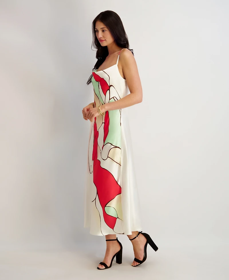 Siena Women's Cowl Neck Printed Dress