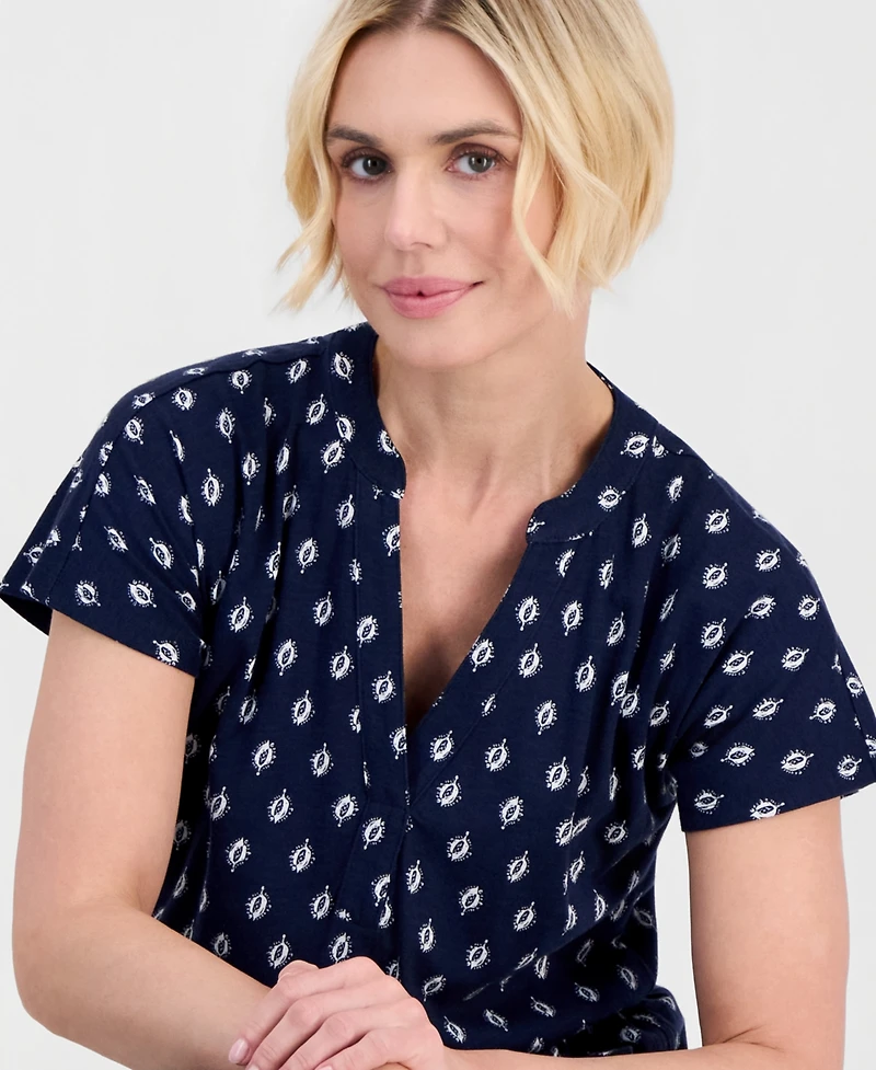 Style & Co Petite Flared Knit V-Neck Dress, Macy's Exclusive