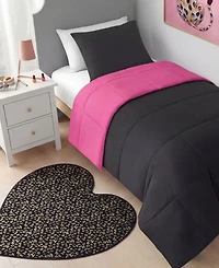 Juicy Couture Metallic Leopard Foil Print Shaped Heart Rug, 36" x