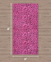 Juicy Couture Timeless Leopard Finely Soft Washable Accent Rug, 24" x 48"