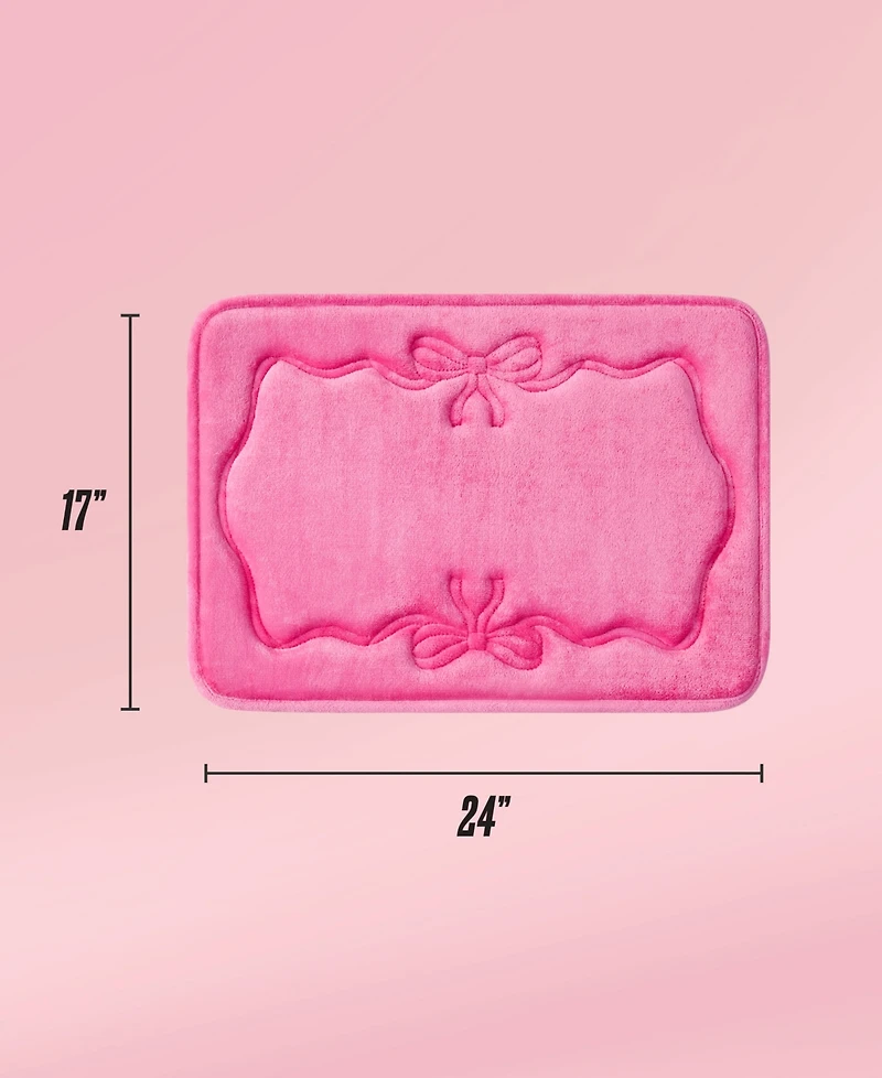 Juicy Couture Ribbon Border Quilted Memory Foam Bath Mat