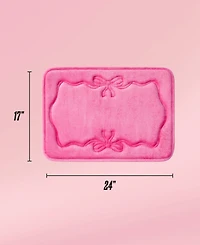 Juicy Couture Ribbon Border Quilted Memory Foam Bath Mat