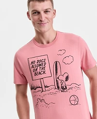 Sun + Stone Men's Cotton Beach Snoopy Graphic T-Shirt, Macy's Exclusive