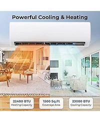 Vebreda 23000 Btu 208230V Mini Split Air Conditioner and Heater Pump System