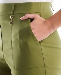 Rafaella Petite Porkchop Pocket Kick Flare Pants