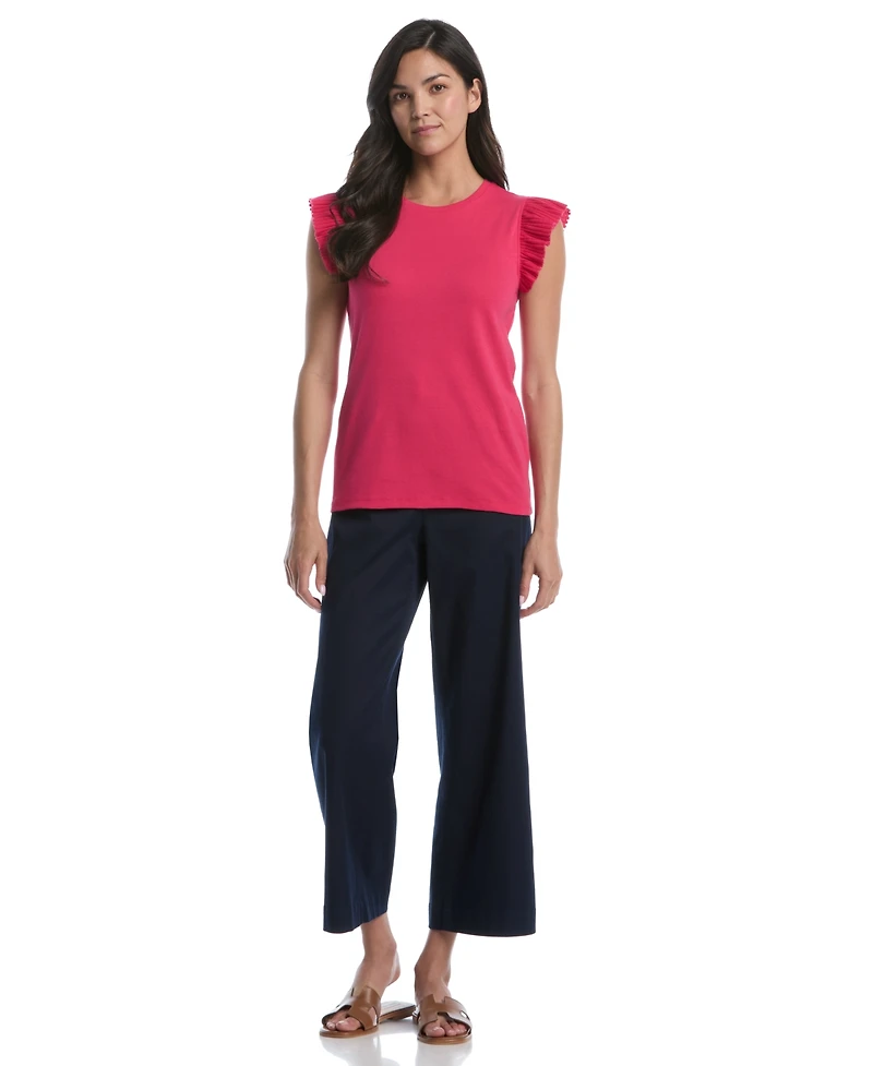 Rafaella Petite Ruffle Cap-Sleeve Top