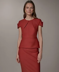 Donna Karan New York Women's Crewneck Peplum Top