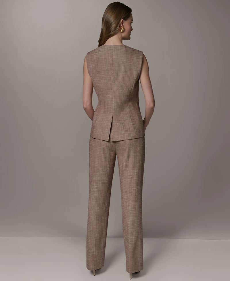 Donna Karan New York Women's Crewneck Button-Front Vest