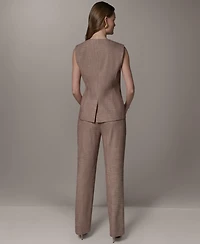 Donna Karan New York Women's Crewneck Button-Front Vest