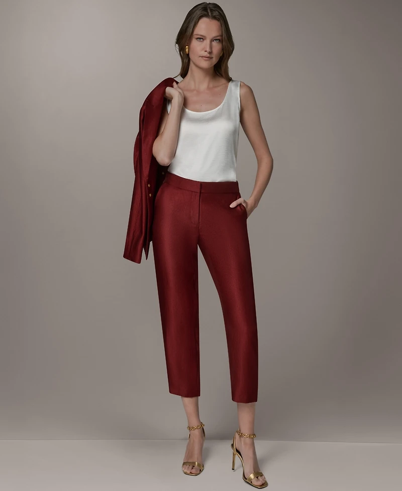Donna Karan New York Women's Mid-Rise Straight-Leg Pants