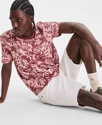 Sun Stone Mens Cotton Tropical Print T Shirt Relaxed Denim Shorts Macys Exclusive