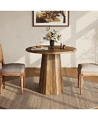 Tribesigns 31.5" Round Dining Table for 4, Wood Kitchen Table, Small Dinner Table