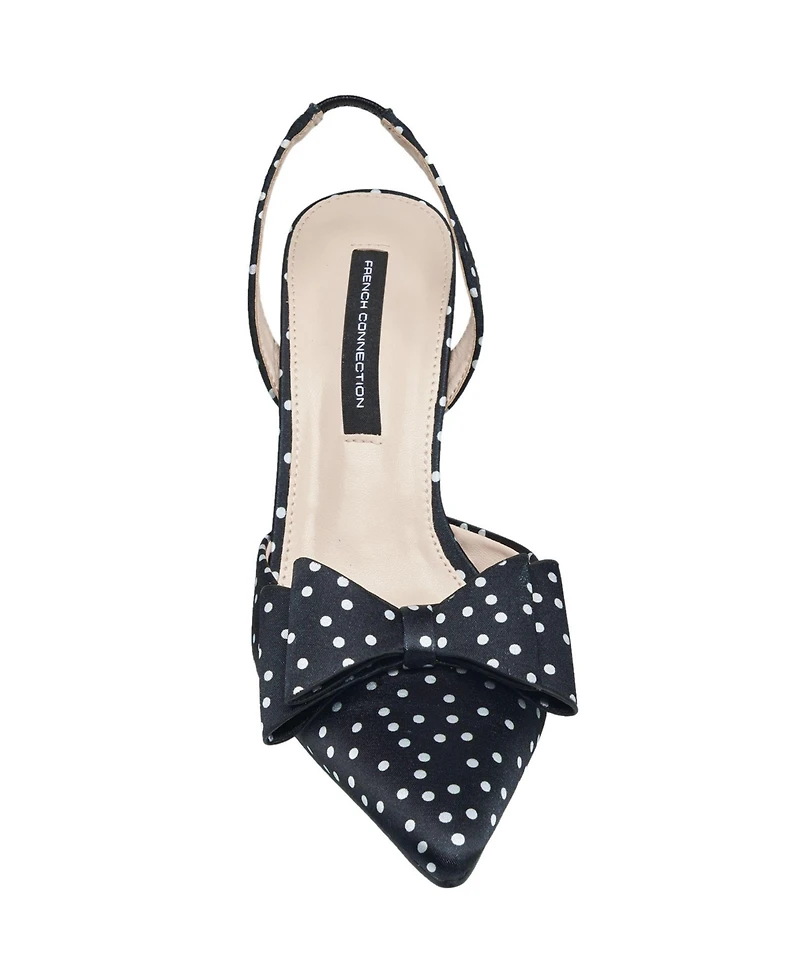 French Connection Womens Betti Bow Slingback Heel