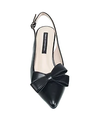 French Connection Womens Brinton Oversized Bow Kitten Heel