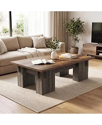 Tribesigns 55" Rectangle Coffee Table, Farmhouse Style Cocktail Table, Modern Center Table