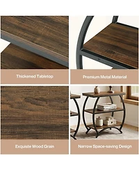 Tribesigns 3-Tier End Table for Living Room, Narrow Couch Side Table, Small Bedside Nightstand