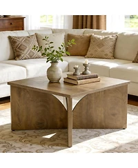 Tribesigns Square Coffee Table for Living Room, 31.5-Inch Farmhouse Accent Center Cocktail Tea Table