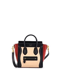 Pre-Owned Celine Nano Tricolor Luggage Bag Leather