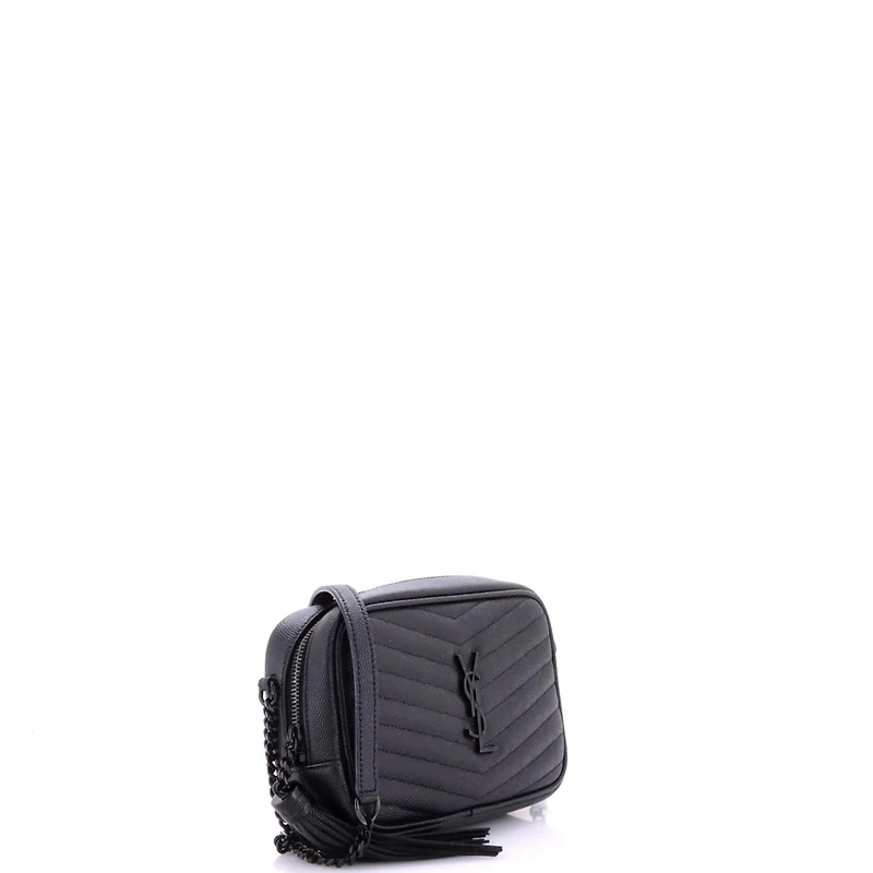 Pre-Owned Saint Laurent Mini Lou Camera Bag Matelasse Chevron Leather