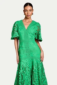 Coast Women's Placement Lace Hanky Hem Dress