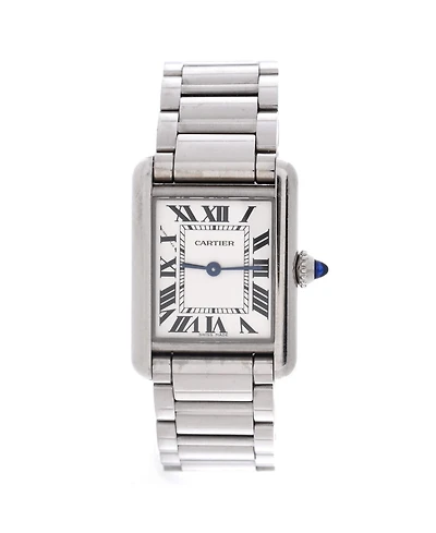 Pre-Owned Cartier Must de Cartier Tank Quartz Watch in Stainless Steel 22mm