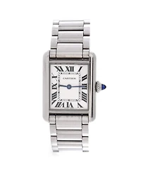 Pre-Owned Cartier Must de Cartier Tank Quartz Watch in Stainless Steel 22mm