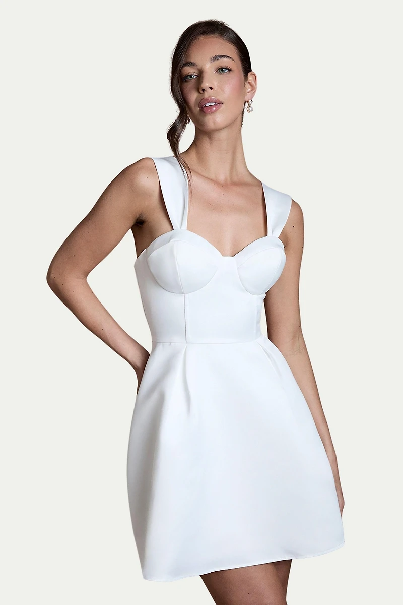 Coast Women's Fit And Flare Mini Wedding Dress