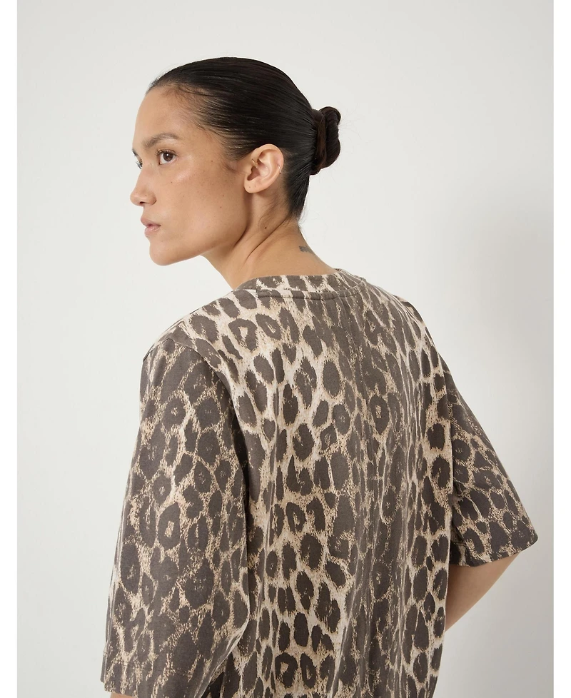 Hush Women's Romina Leopard Print Heavyweight T-shirt