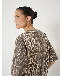 Hush Women's Romina Leopard Print Heavyweight T-shirt