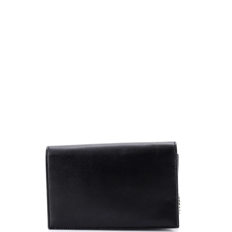 Pre-Owned Saint Laurent Small Classic Monogram Tassel Crossbody Bag Grainy Leather