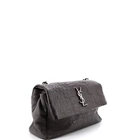 Pre-Owned Saint Laurent Medium West Hollywood Shoulder Bag Embossed Leather