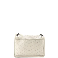Pre-Owned Saint Laurent Medium Niki Chain Flap Bag Matelasse Chevron Leather