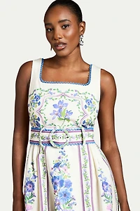 Coast Women's Print Full Skirted Cotton Midi Dress