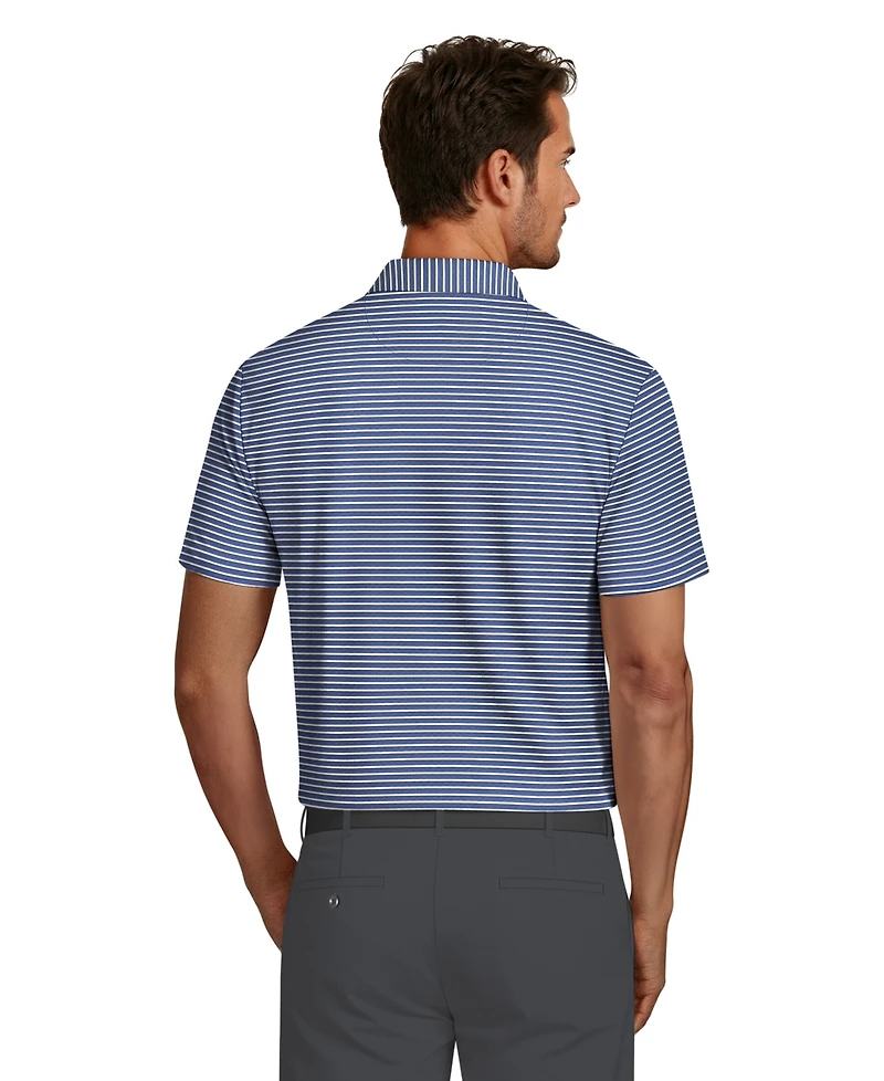 Pga Tour Men's Feeder Stripe Golf Polo Shirt